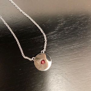 NEW ‘you’re a gem’ Sterling Forever Garnet necklac
